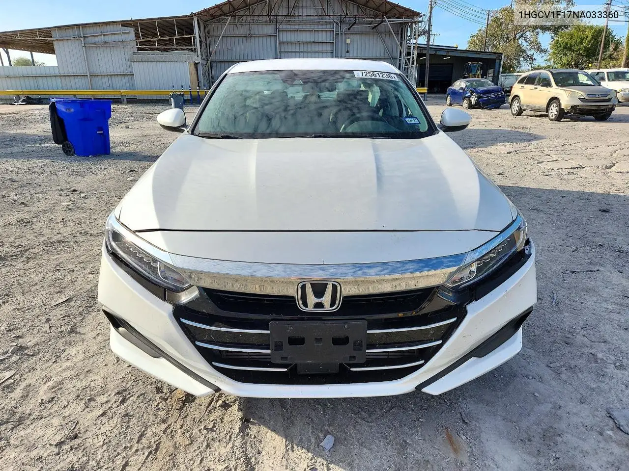 2022 HONDA ACCORD VIN 1HGCV1F17NA033360 — фото 5