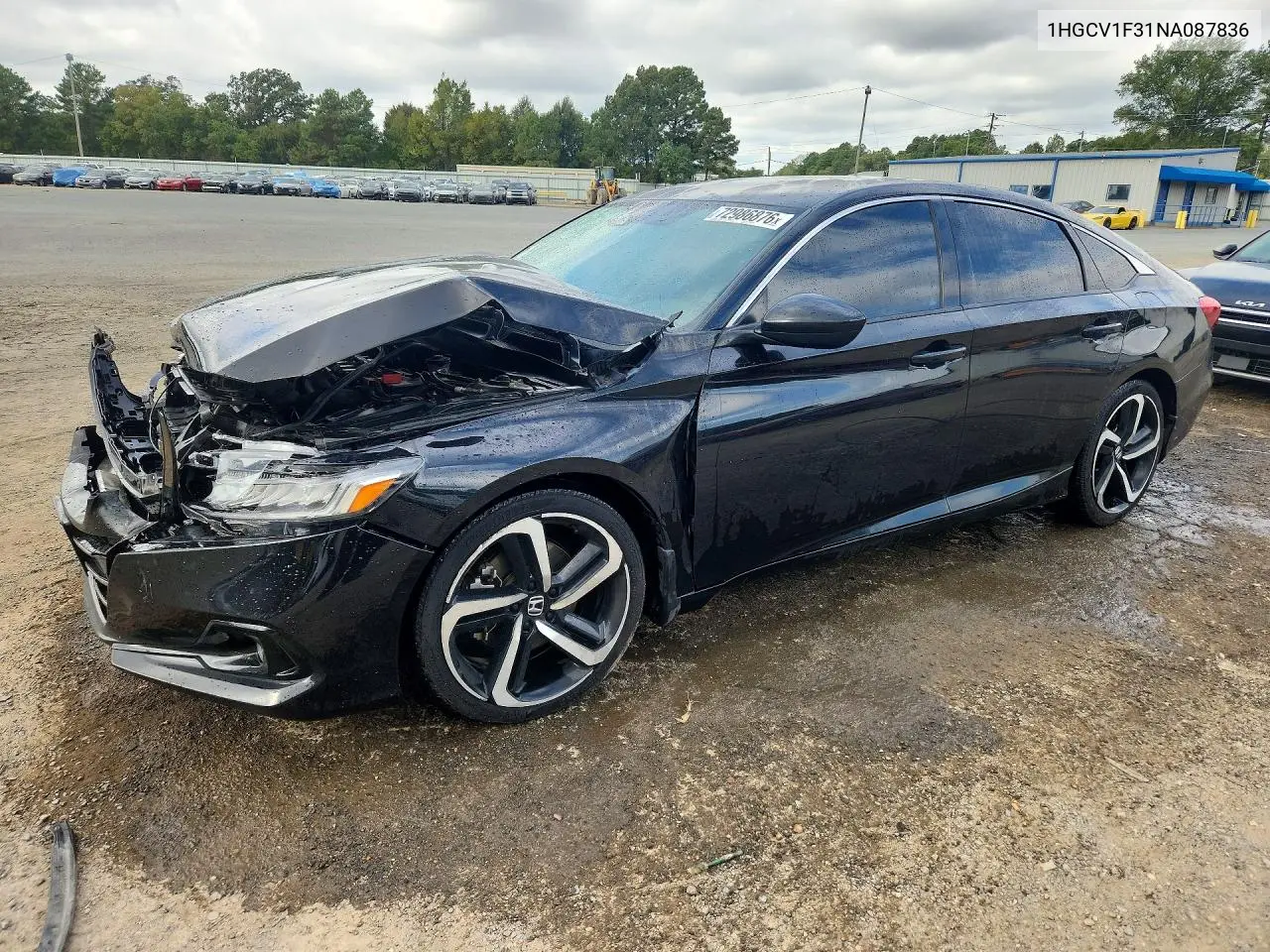 HONDA ACCORD 2022, VIN 1HGCV1F31NA087836