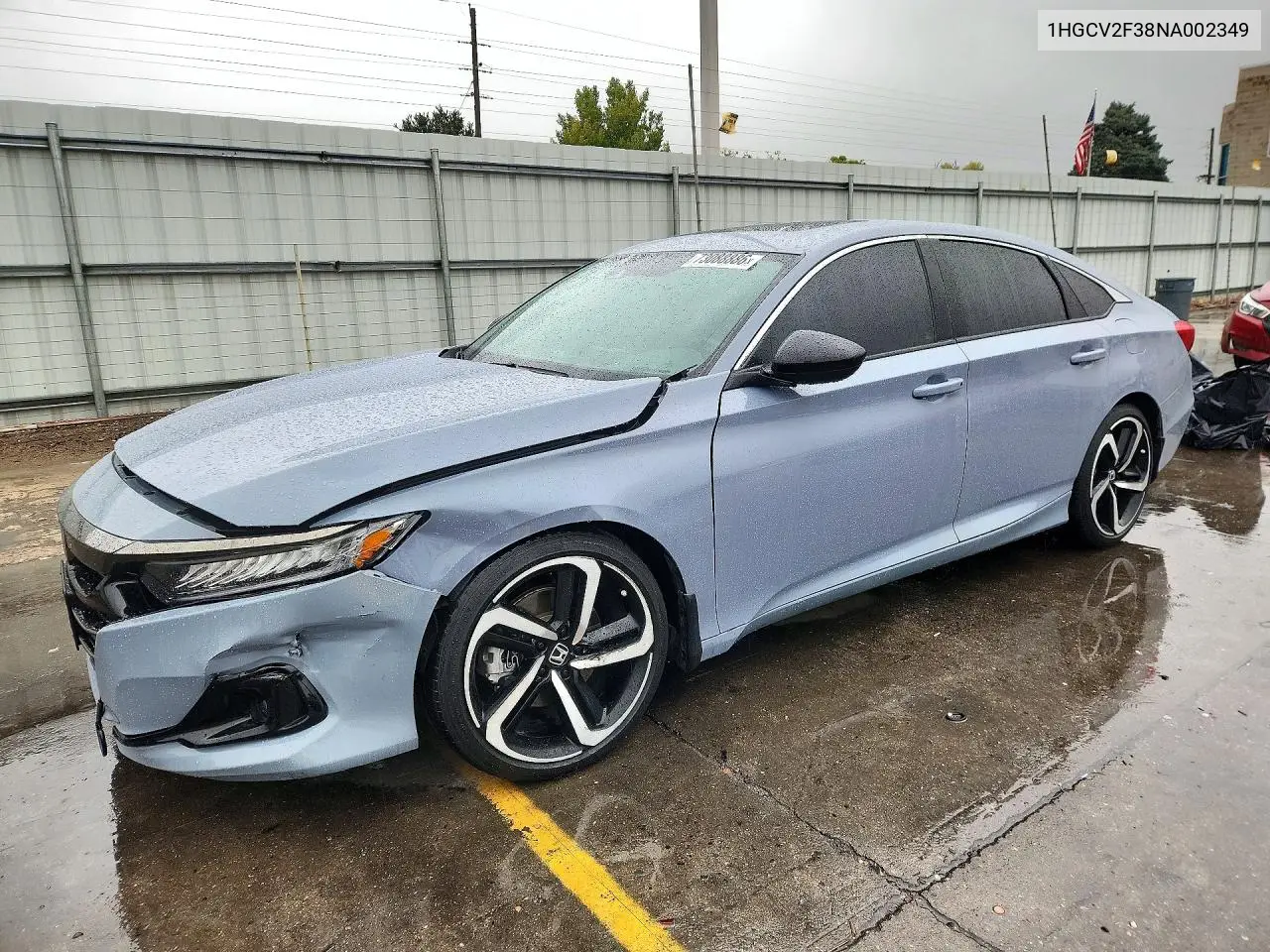 HONDA ACCORD 2022, VIN 1HGCV2F38NA002349