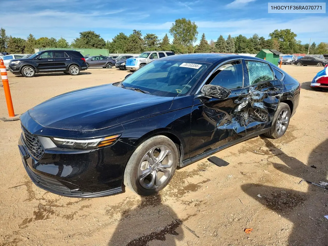 HONDA ACCORD 2024, VIN 1HGCY1F36RA070771