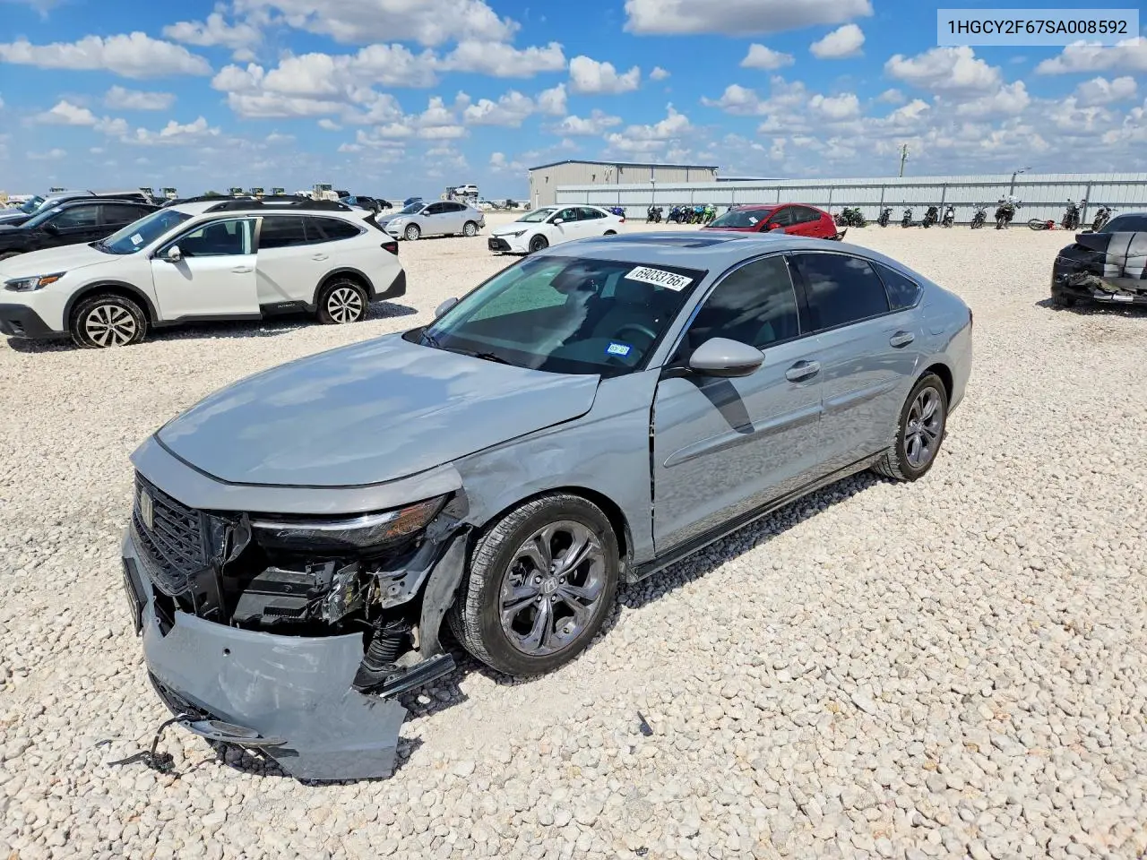 HONDA ACCORD 2025, VIN 1HGCY2F67SA008592