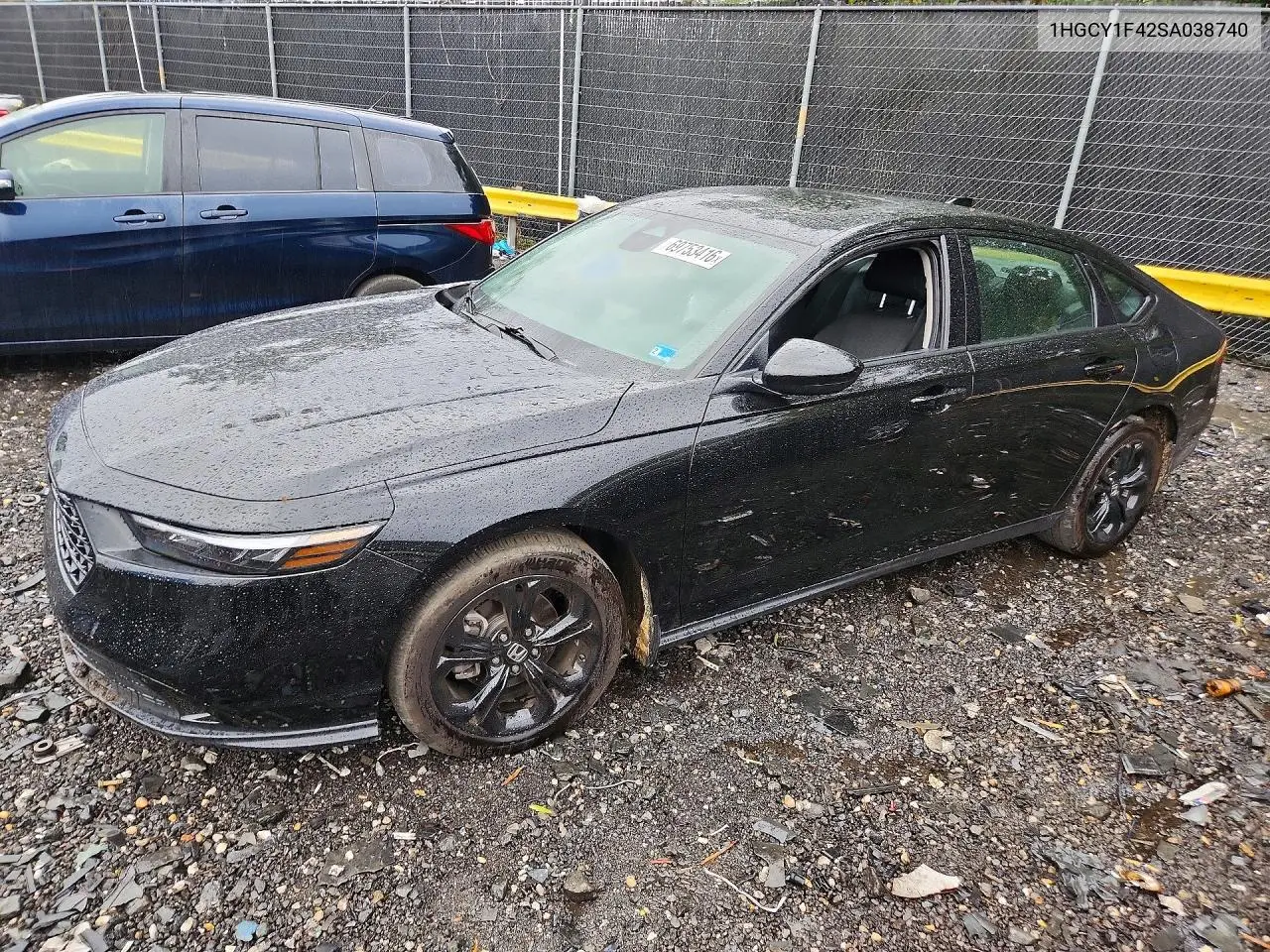 HONDA ACCORD 2025, VIN 1HGCY1F42SA038740