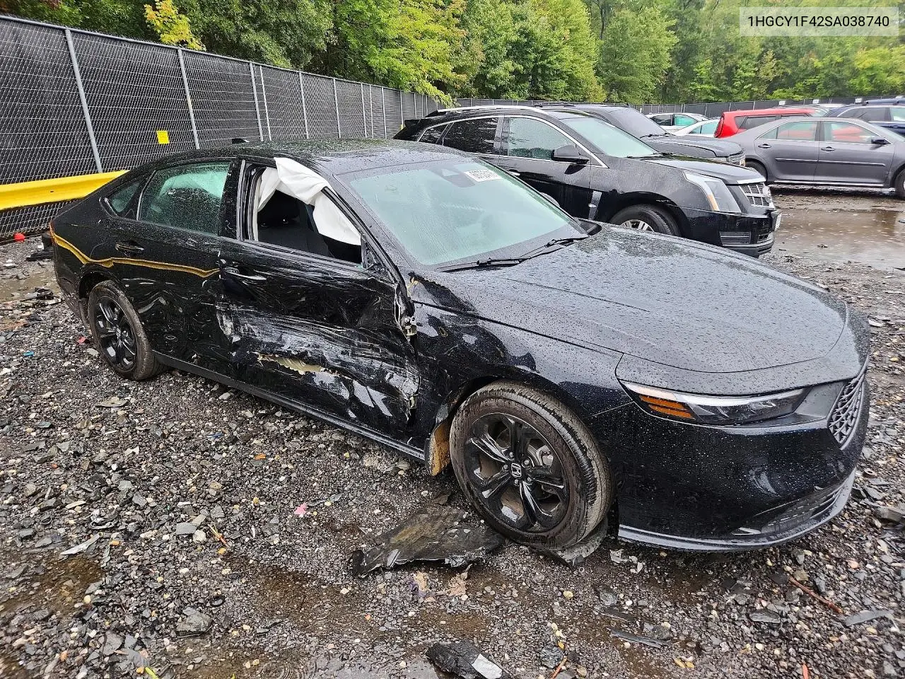2025 HONDA ACCORD VIN 1HGCY1F42SA038740 — фото 4