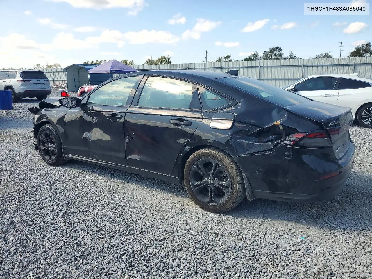 2025 HONDA ACCORD VIN 1HGCY1F48SA036040 — фото 2
