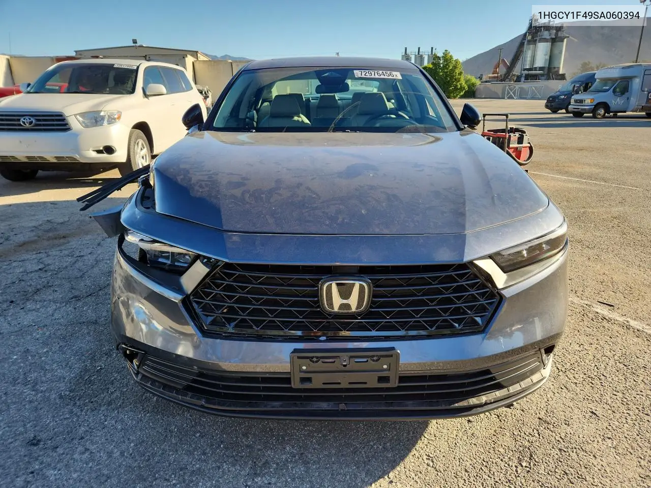 2025 HONDA ACCORD VIN 1HGCY1F49SA060394 — фото 5