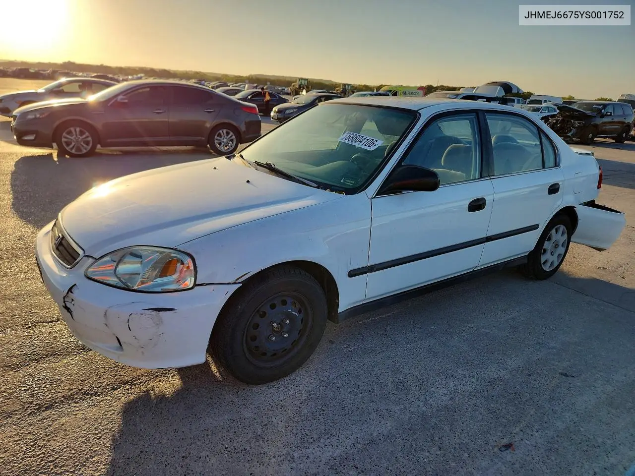 HONDA CIVIC 2000, VIN JHMEJ6675YS001752