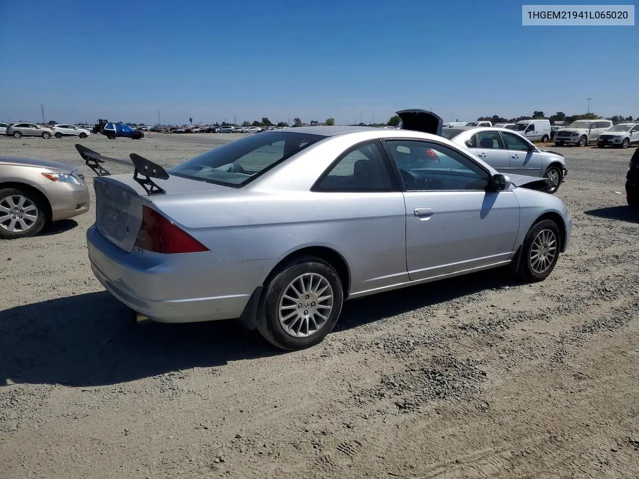 2001 HONDA CIVIC VIN 1HGEM21941L065020 — фото 3
