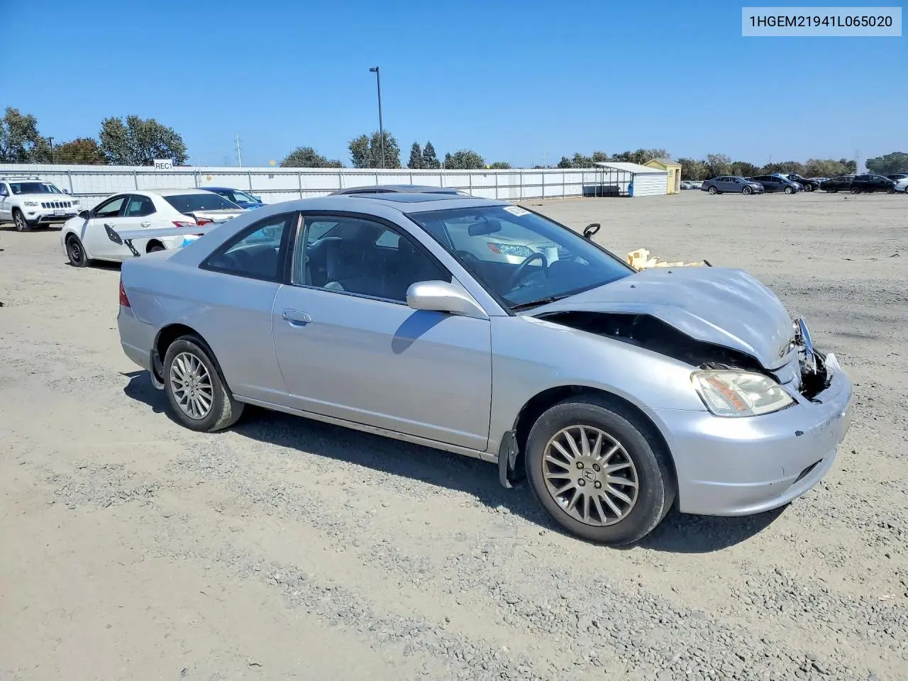 2001 HONDA CIVIC VIN 1HGEM21941L065020 — фото 4