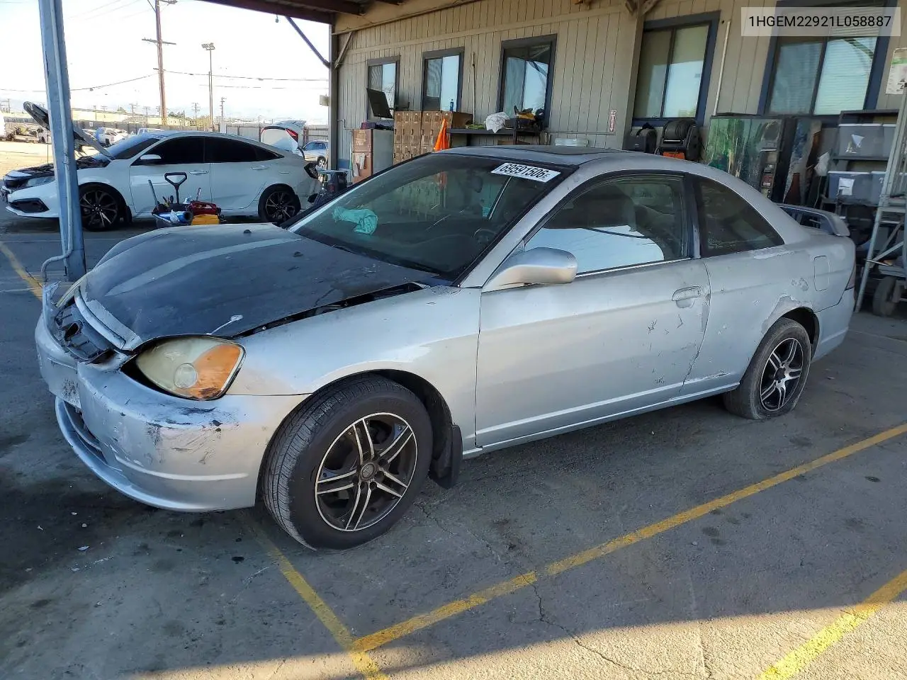 HONDA CIVIC 2001, VIN 1HGEM22921L058887