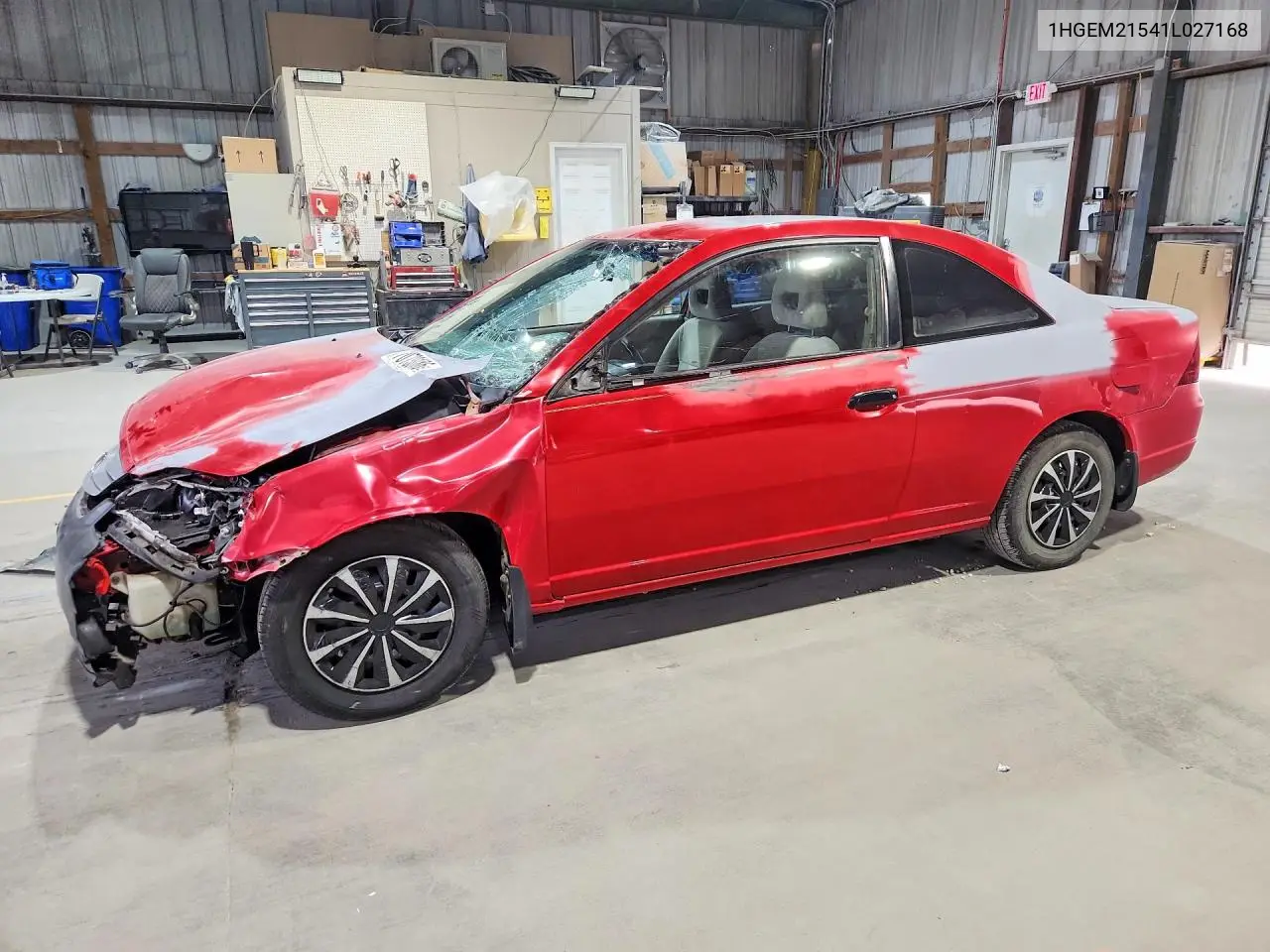 HONDA CIVIC 2001, VIN 1HGEM21541L027168