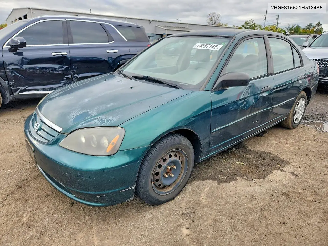 HONDA CIVIC 2001, VIN 2HGES16521H513435