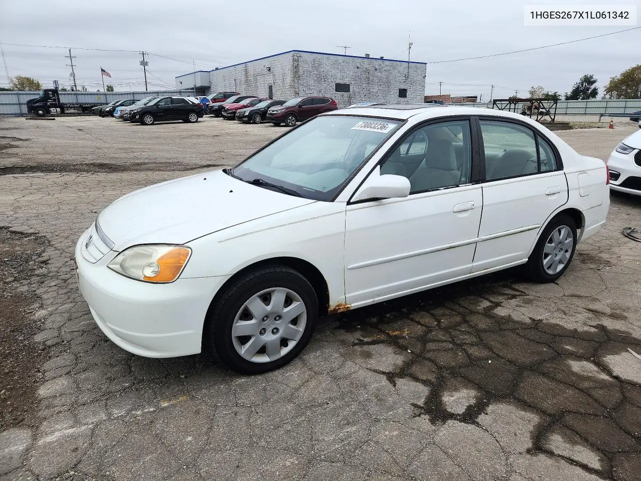 HONDA CIVIC 2001, VIN 1HGES267X1L061342
