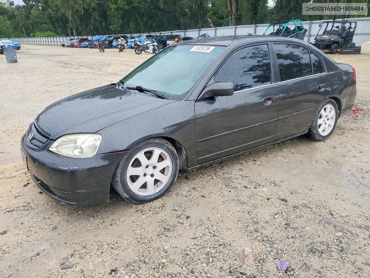 HONDA CIVIC 2002, VIN 2HGES16562H505484