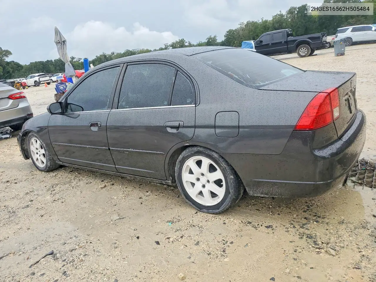 2002 HONDA CIVIC VIN 2HGES16562H505484 — фото 2