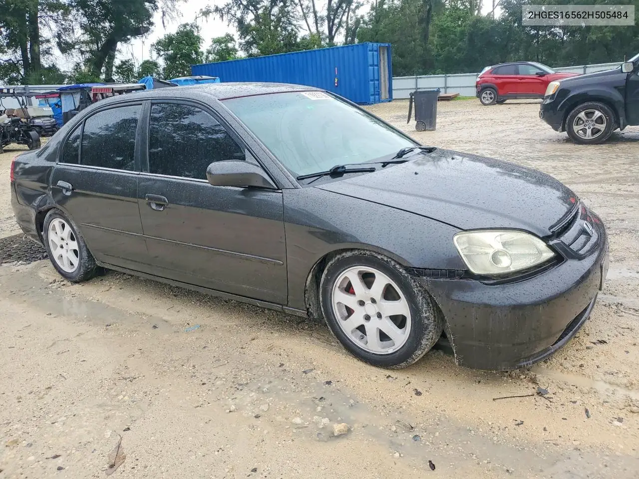 2002 HONDA CIVIC VIN 2HGES16562H505484 — фото 4