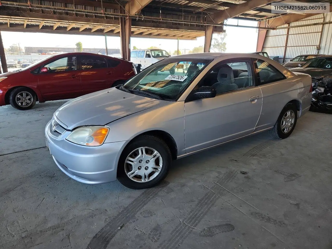 HONDA CIVIC 2002, VIN 1HGEM21582L060918
