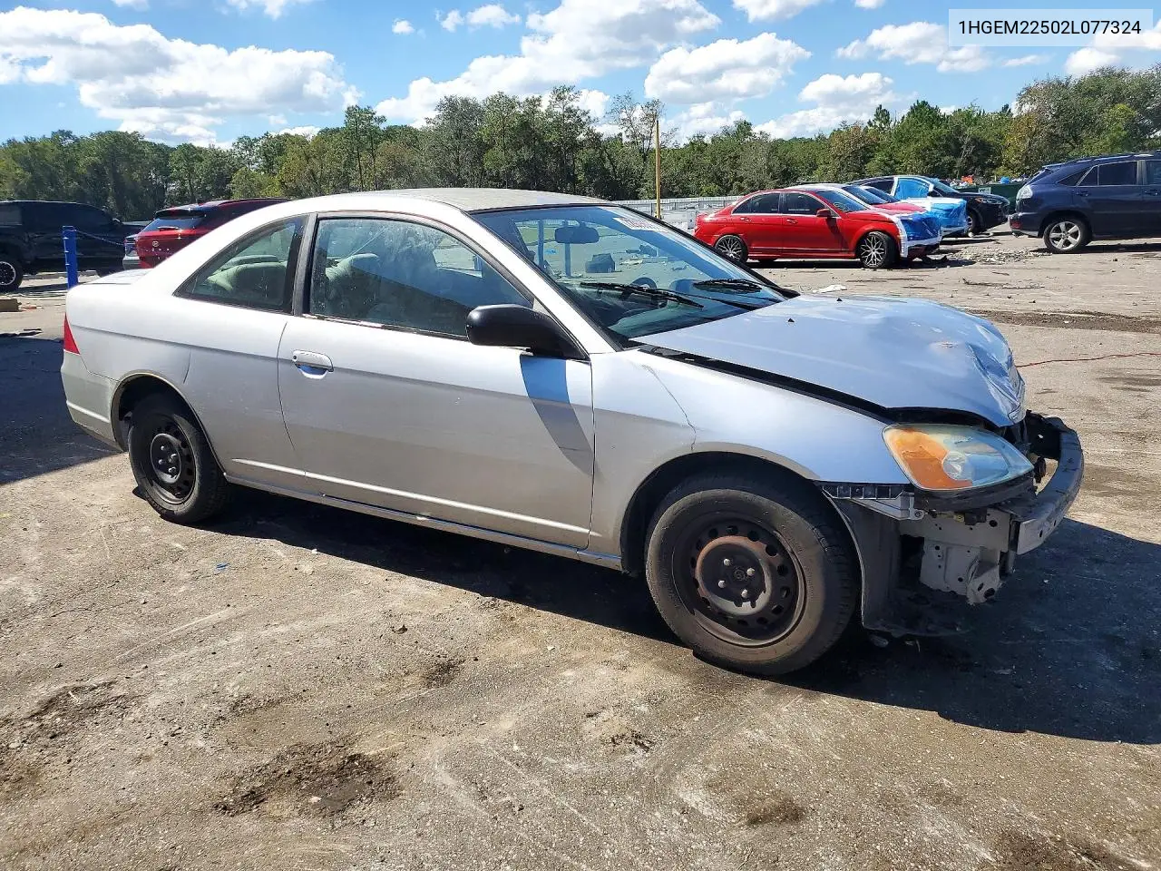 2002 HONDA CIVIC VIN 1HGEM22502L077324 — фото 4