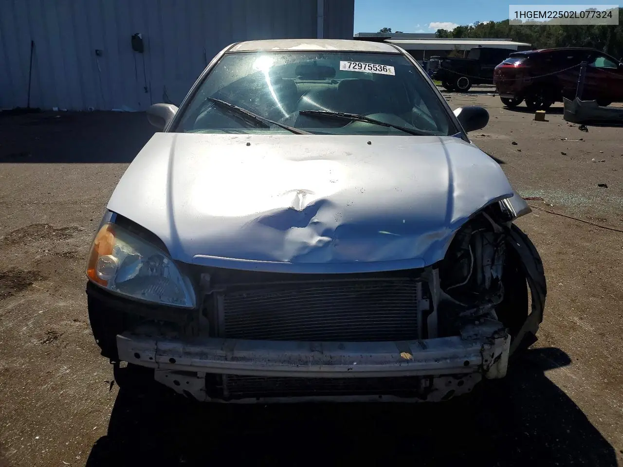 2002 HONDA CIVIC VIN 1HGEM22502L077324 — фото 5