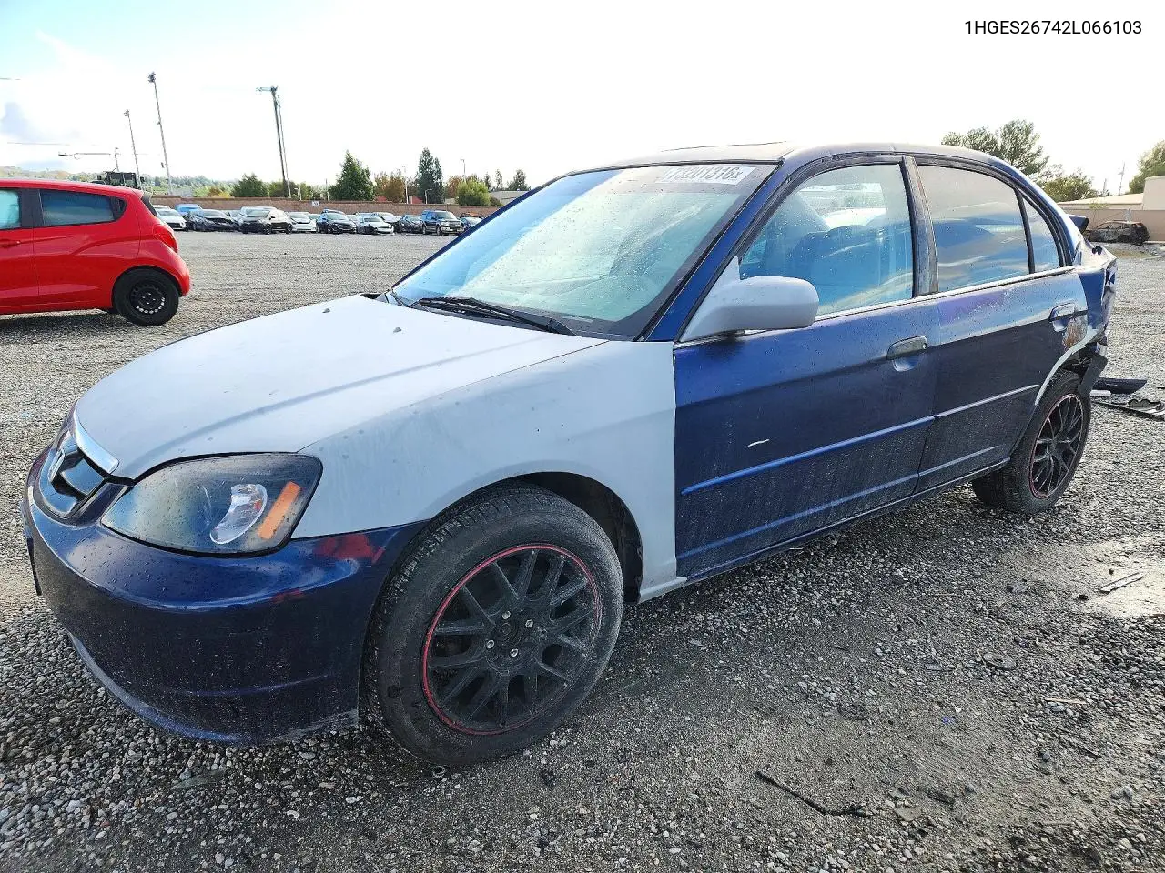 HONDA CIVIC 2002, VIN 1HGES26742L066103