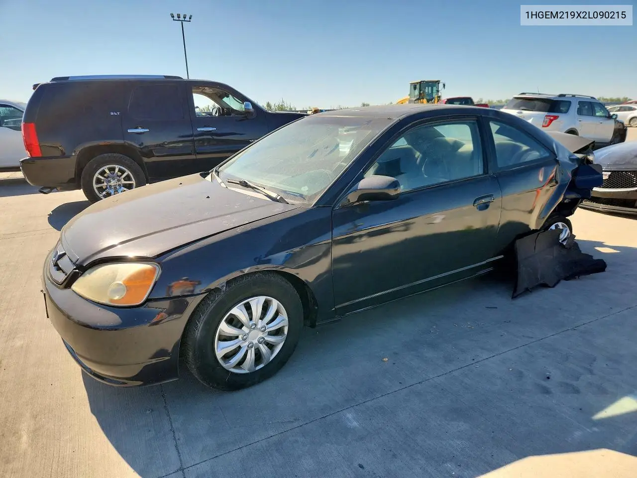 HONDA CIVIC 2002, VIN 1HGEM219X2L090215