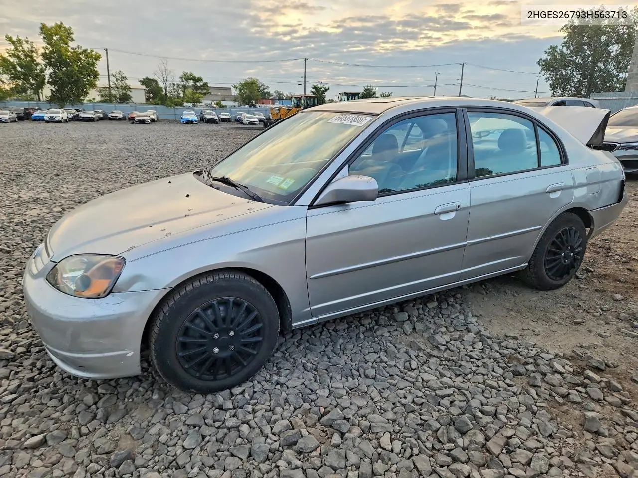 HONDA CIVIC 2003, VIN 2HGES26793H563713