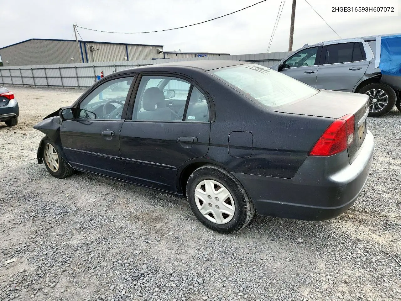 2003 HONDA CIVIC VIN 2HGES16593H607072 — фото 2