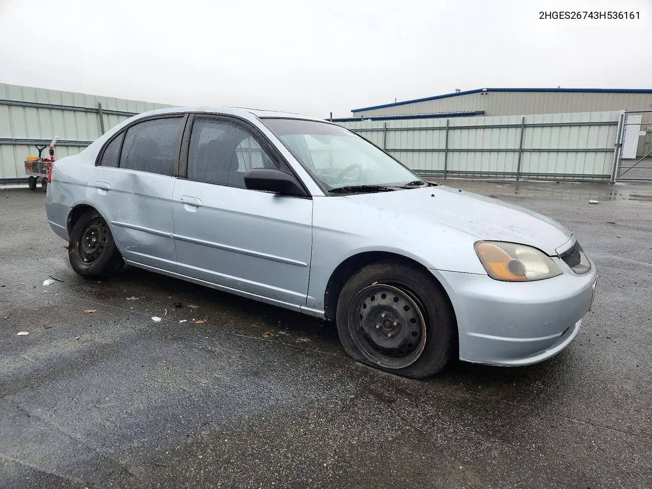 2003 HONDA CIVIC VIN 2HGES26743H536161 — фото 4