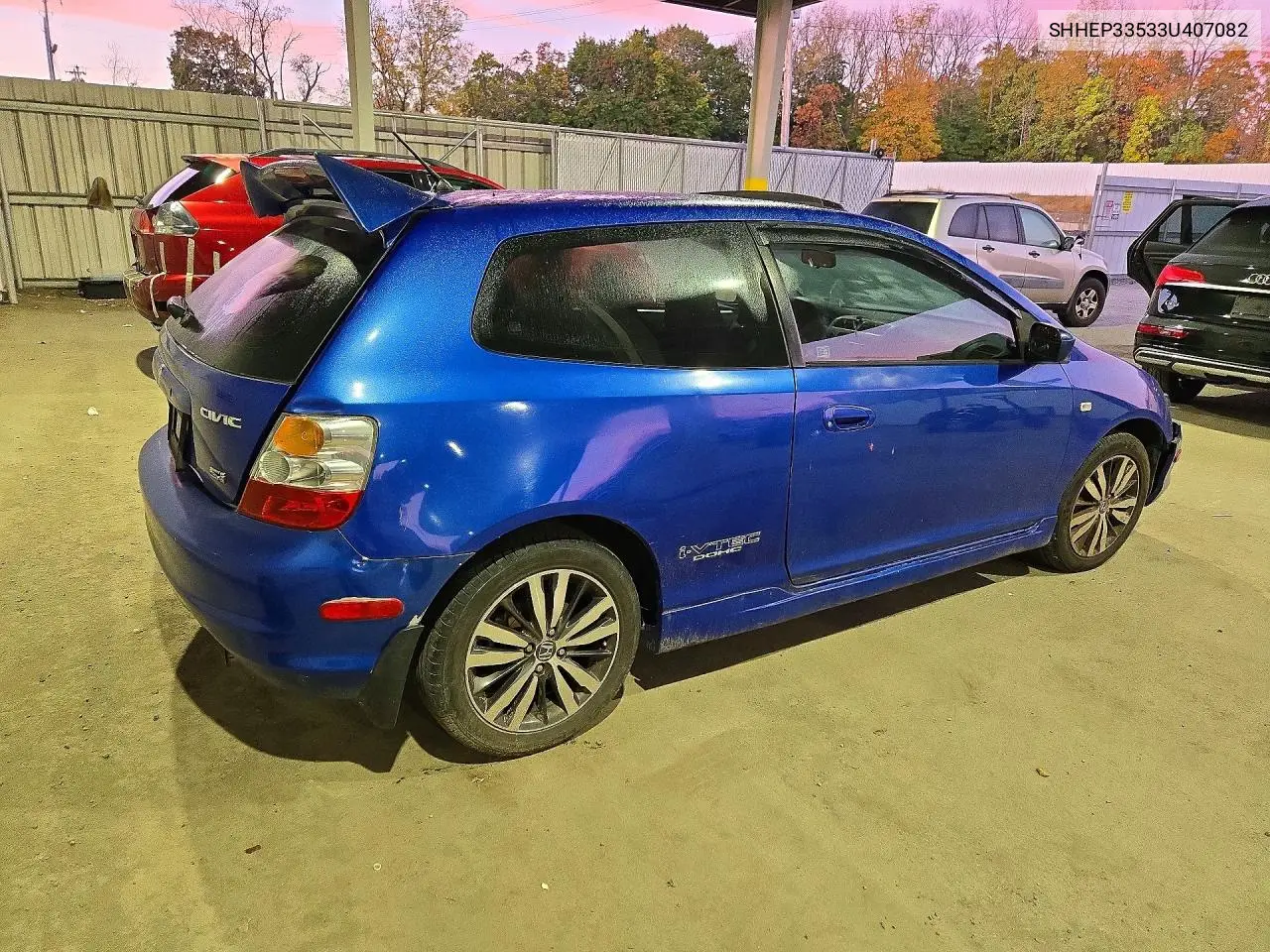 2003 HONDA CIVIC VIN SHHEP33533U407082 — фото 3