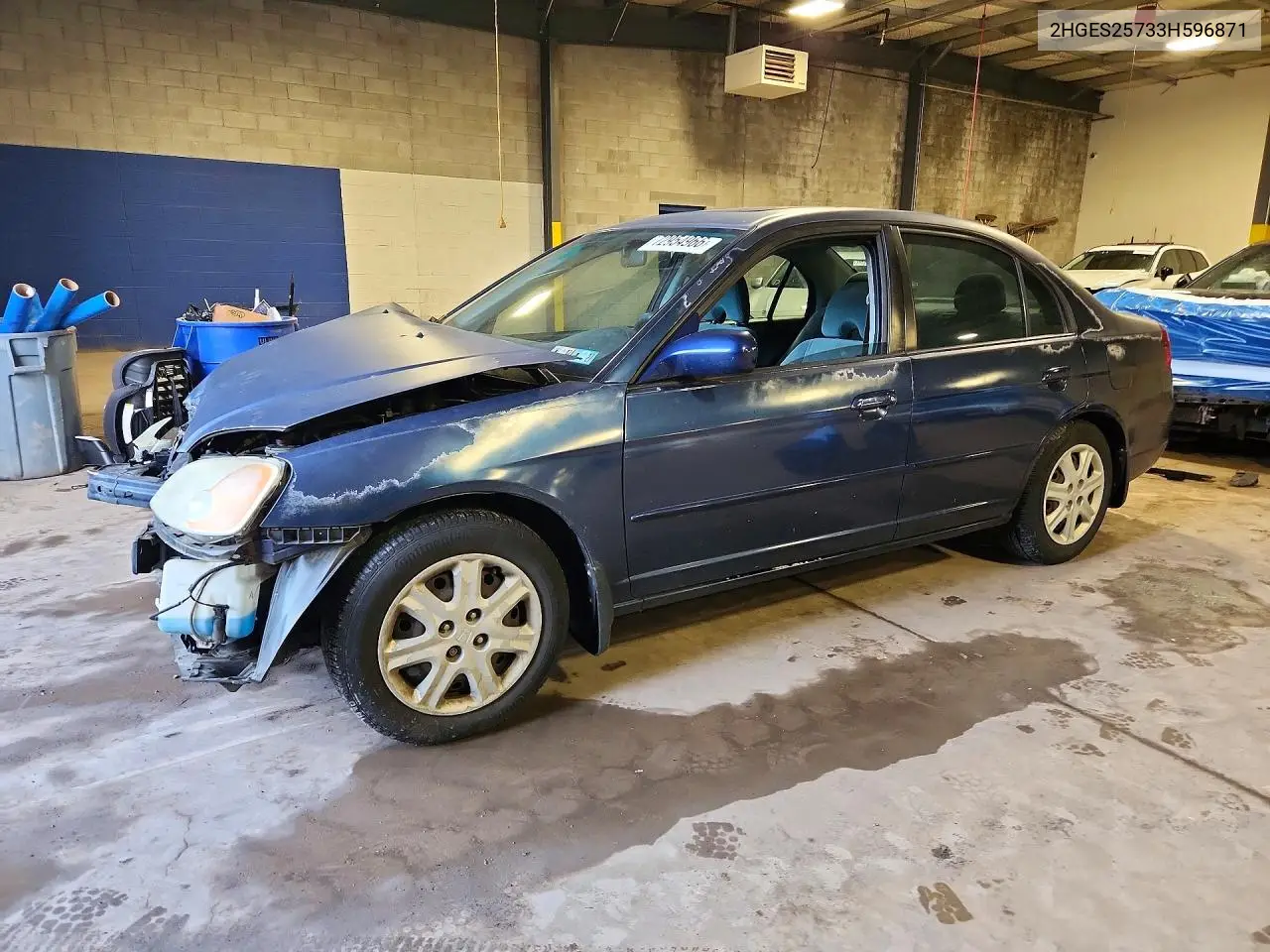 HONDA CIVIC 2003, VIN 2HGES25733H596871