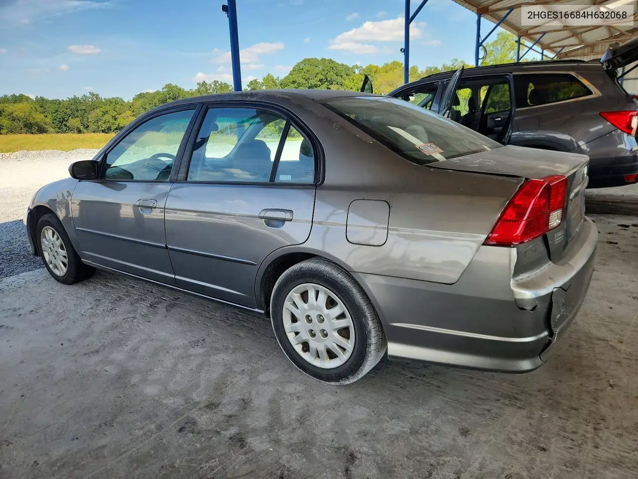 2004 HONDA CIVIC VIN 2HGES16684H632068 — фото 2