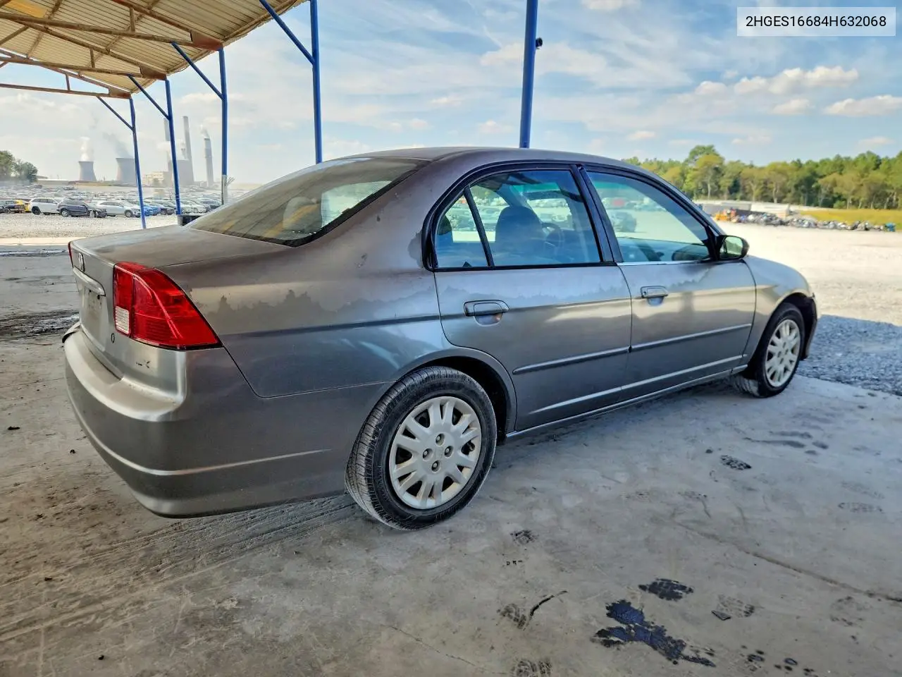 2004 HONDA CIVIC VIN 2HGES16684H632068 — фото 3