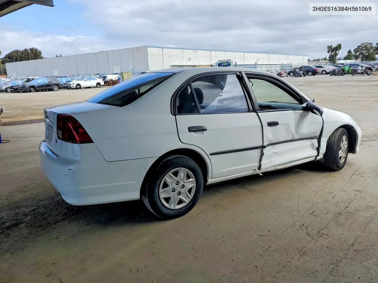 2004 HONDA CIVIC VIN 2HGES16384H561069 — фото 3