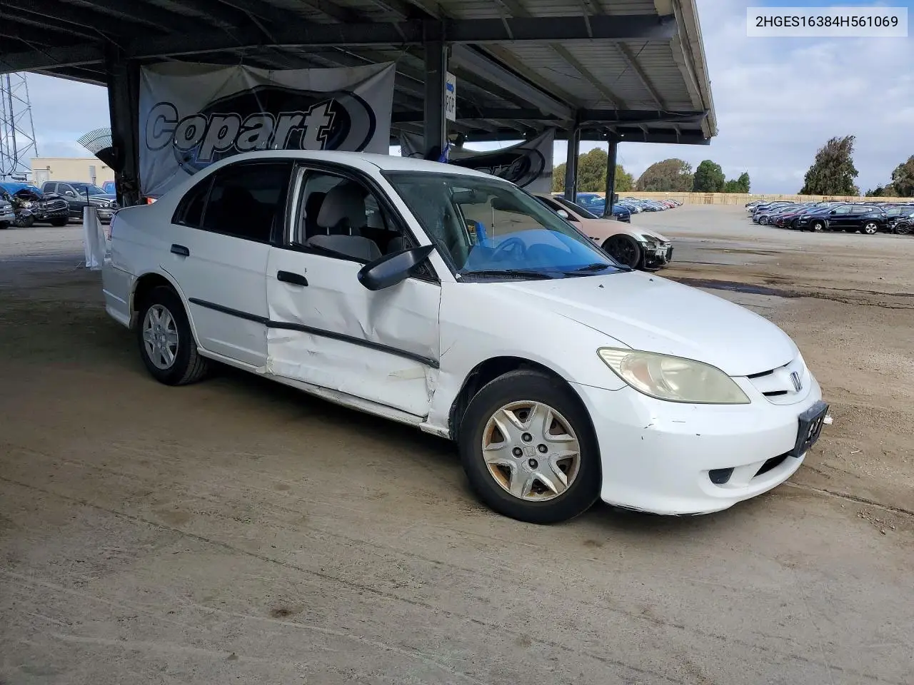 2004 HONDA CIVIC VIN 2HGES16384H561069 — фото 4
