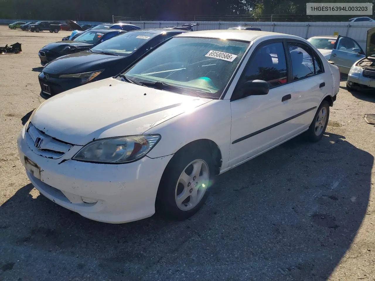 HONDA CIVIC 2004, VIN 1HGES16394L003203