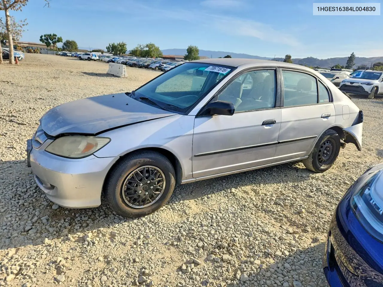 HONDA CIVIC 2004, VIN 1HGES16384L004830