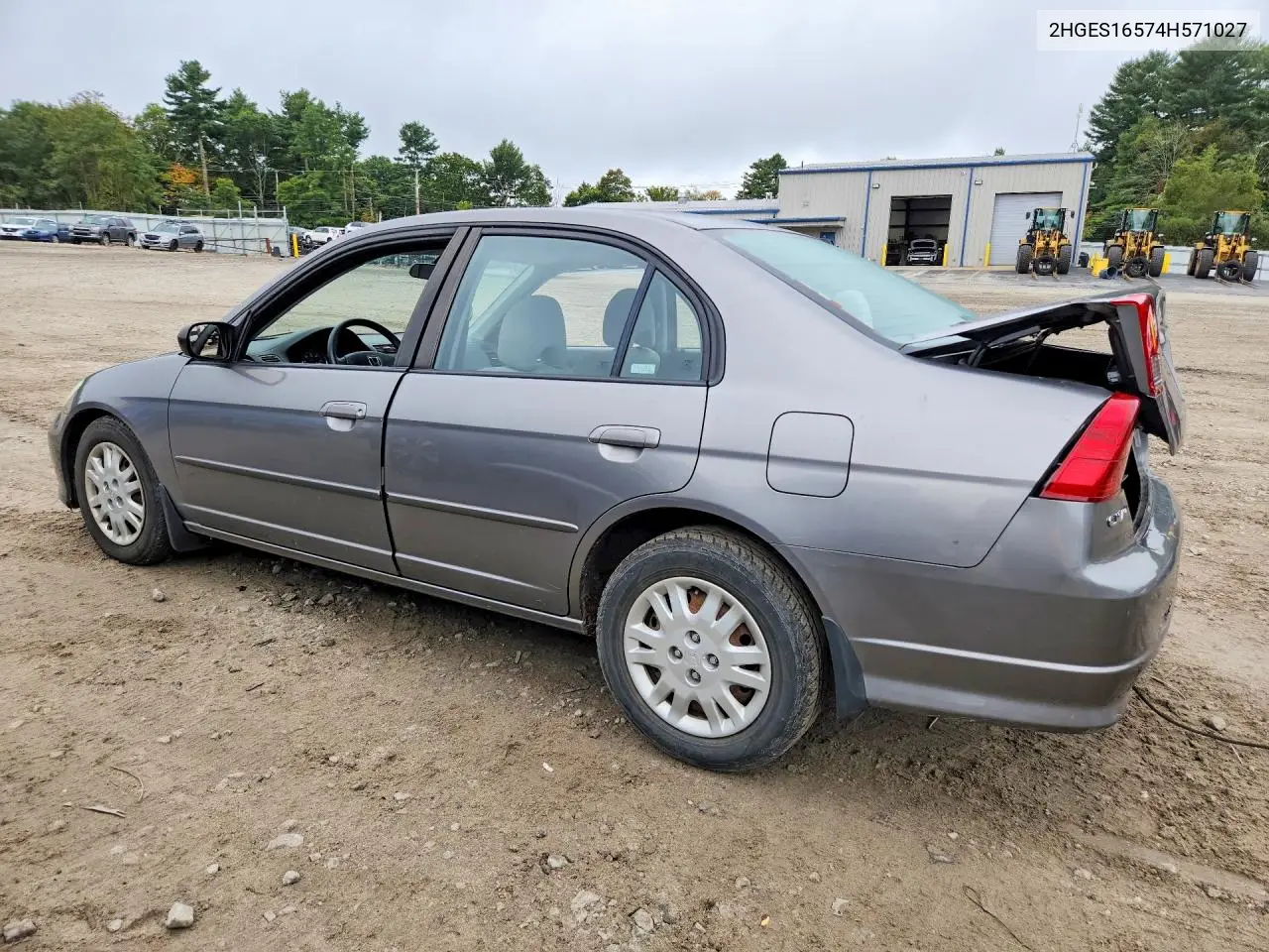 2004 HONDA CIVIC VIN 2HGES16574H571027 — фото 2