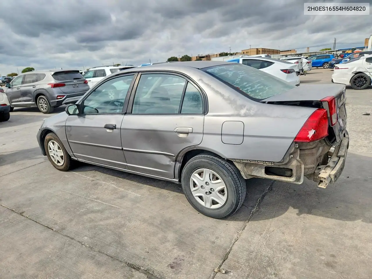 2004 HONDA CIVIC VIN 2HGES16554H604820 — фото 2