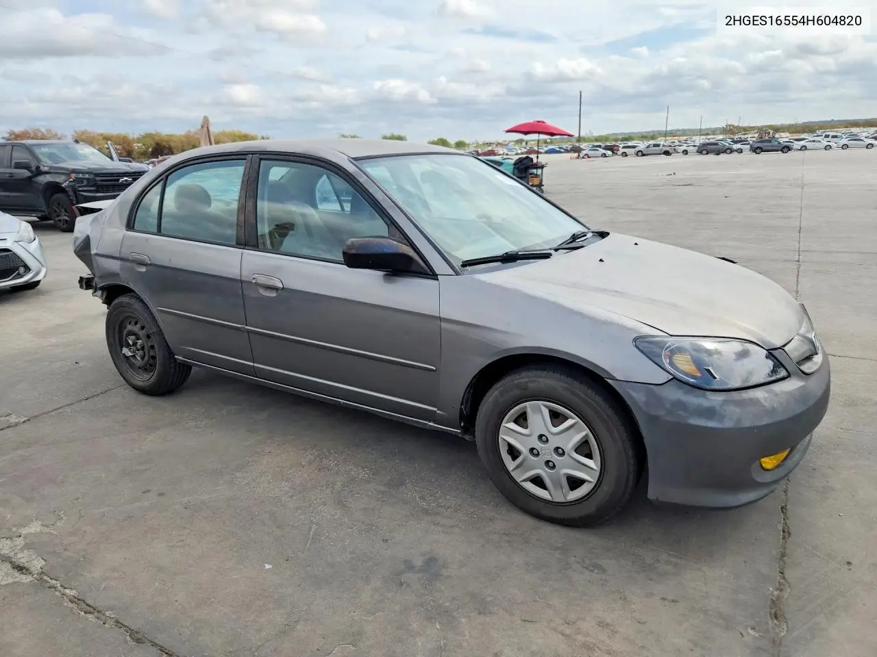 2004 HONDA CIVIC VIN 2HGES16554H604820 — фото 4