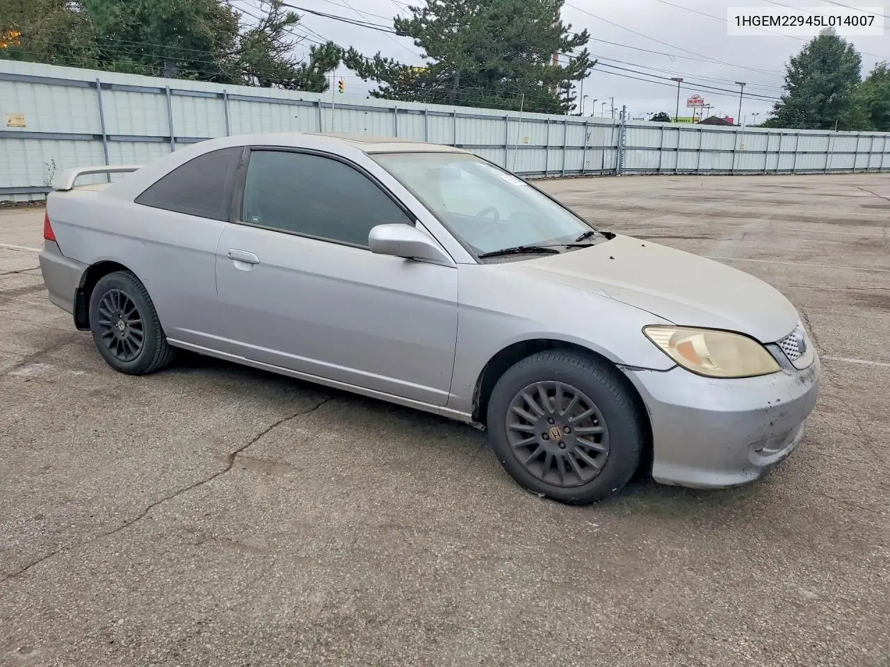 2005 HONDA CIVIC VIN 1HGEM22945L014007 — фото 4