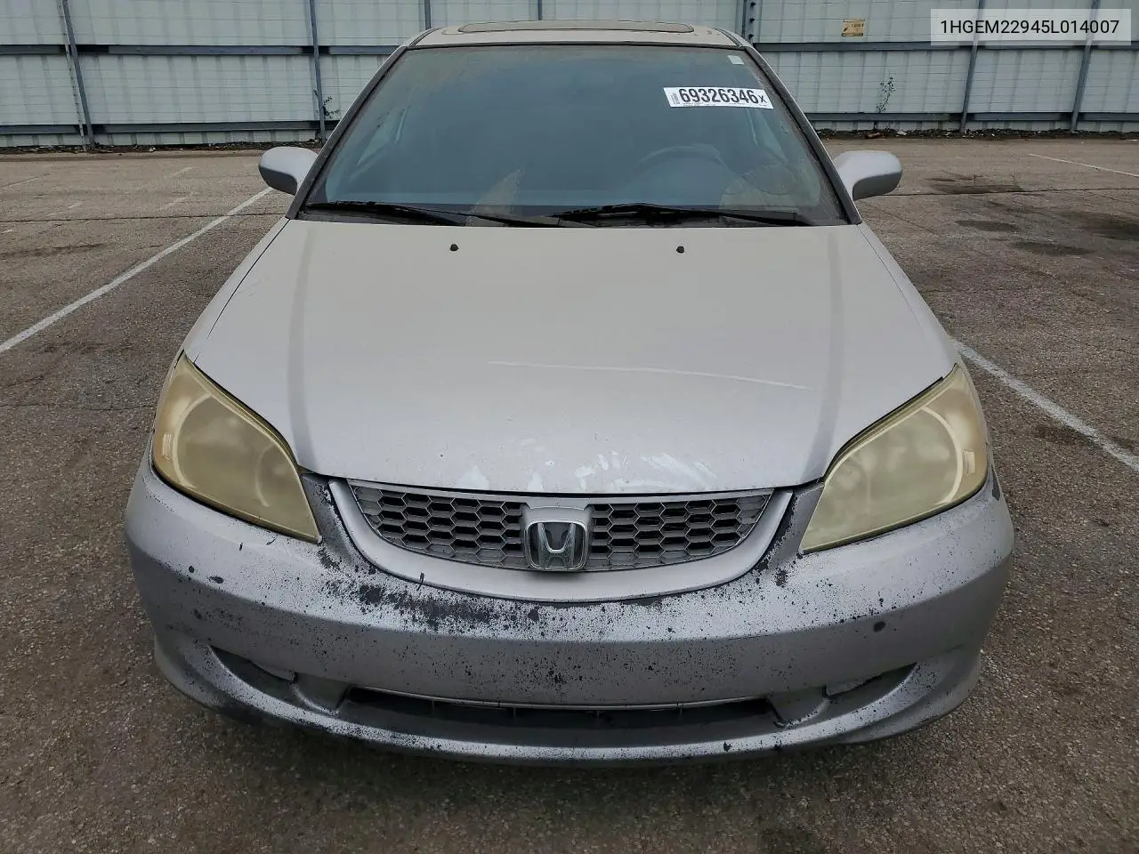 2005 HONDA CIVIC VIN 1HGEM22945L014007 — фото 5