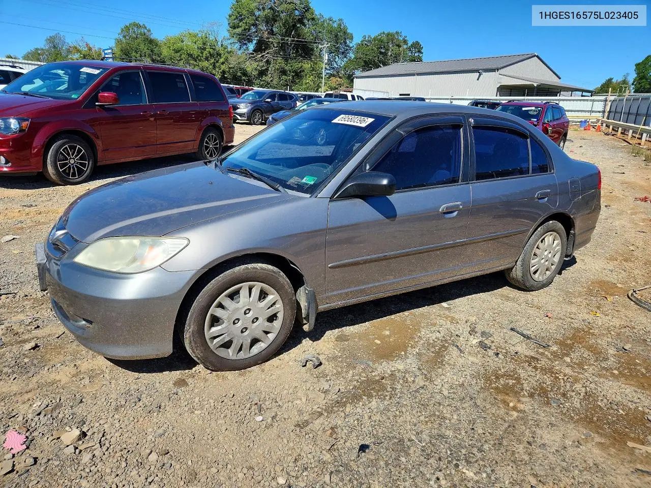 HONDA CIVIC 2005, VIN 1HGES16575L023405