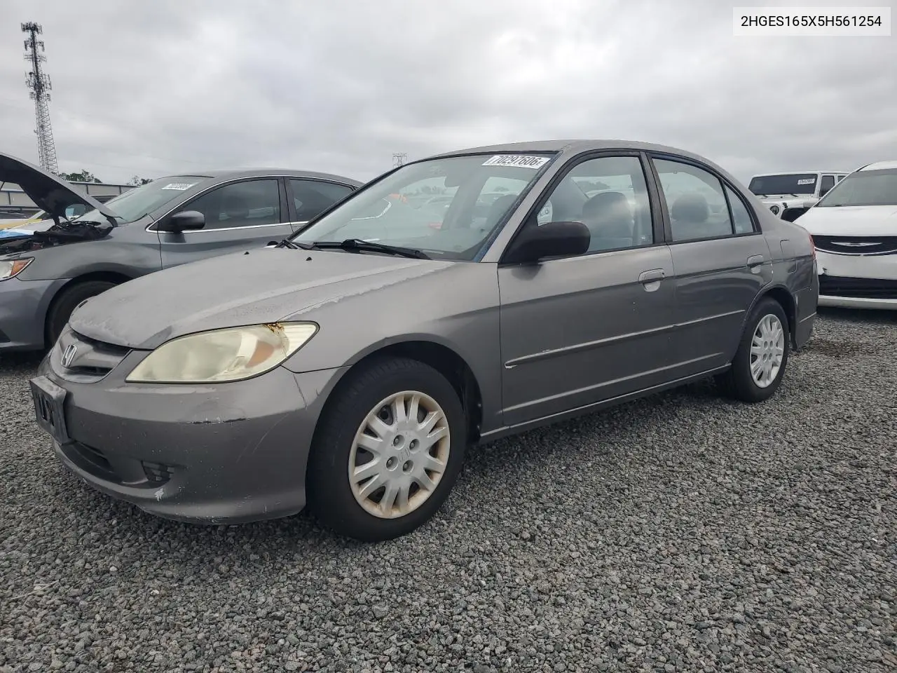 HONDA CIVIC 2005, VIN 2HGES165X5H561254