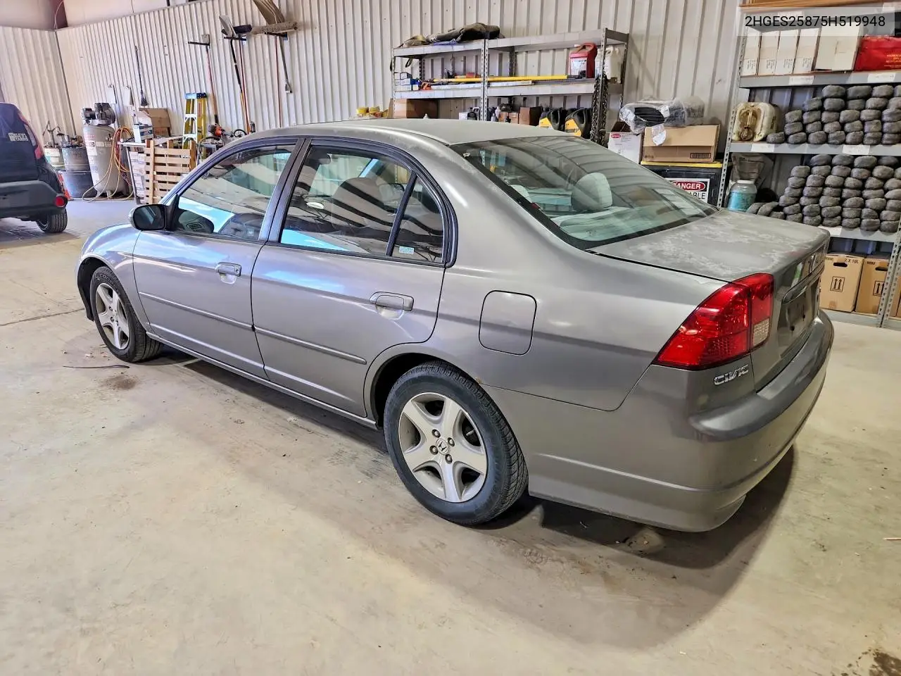 2005 HONDA CIVIC VIN 2HGES25875H519948 — фото 2