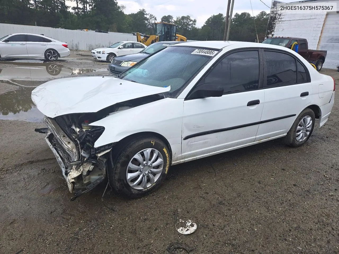 HONDA CIVIC 2005, VIN 2HGES16375H575367