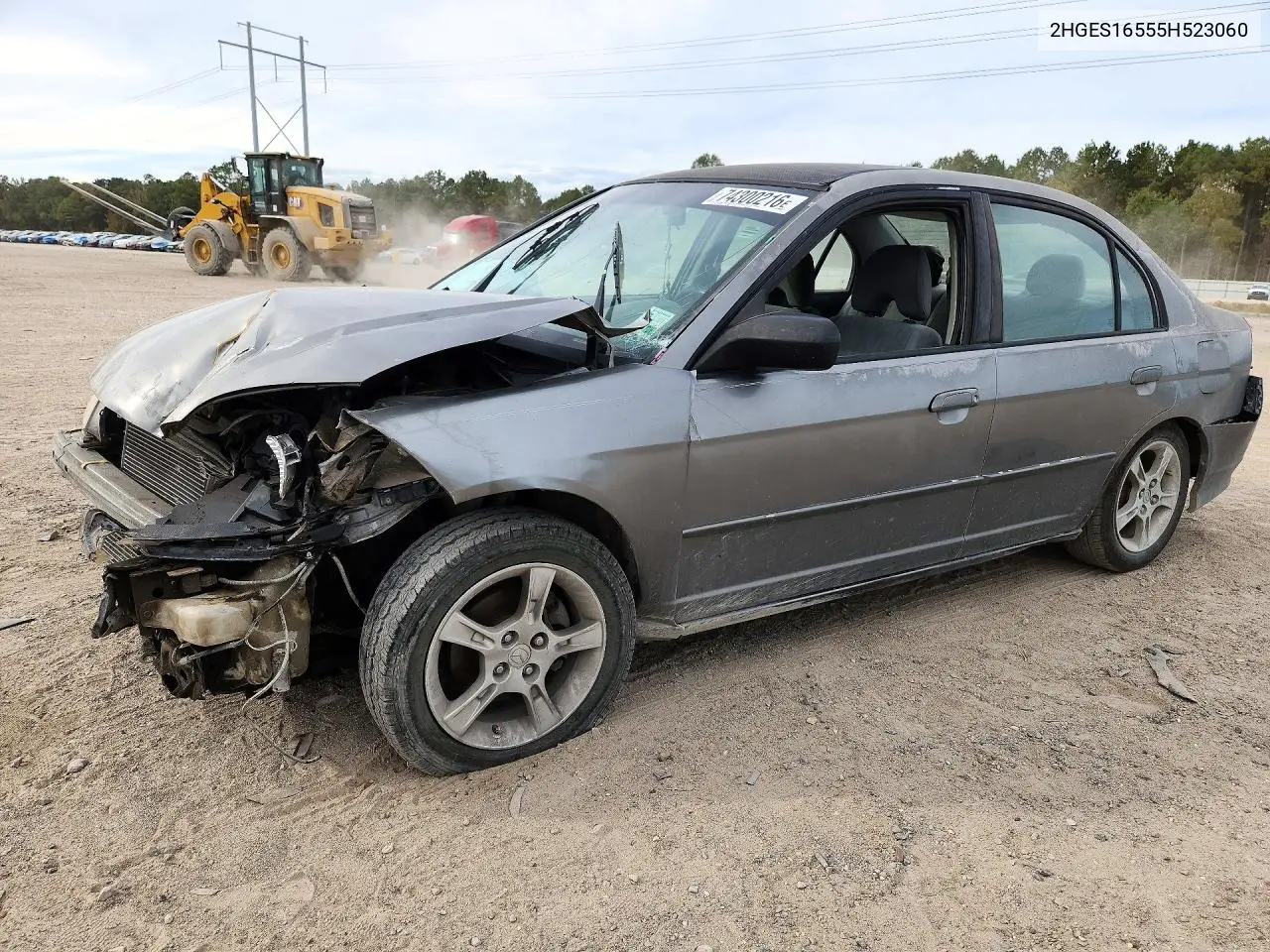 HONDA CIVIC 2005, VIN 2HGES16555H523060