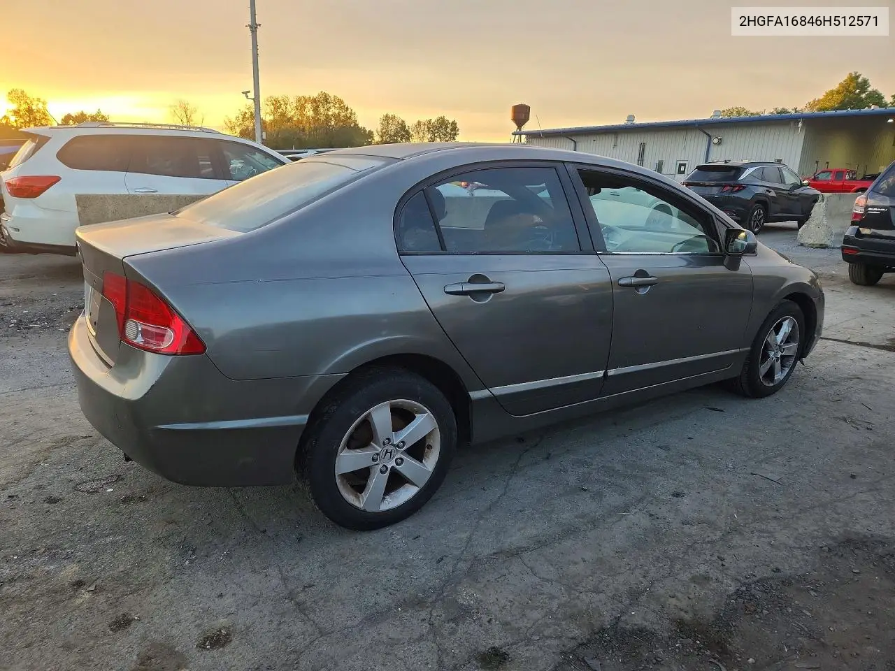 2006 HONDA CIVIC VIN 2HGFA16846H512571 — фото 3
