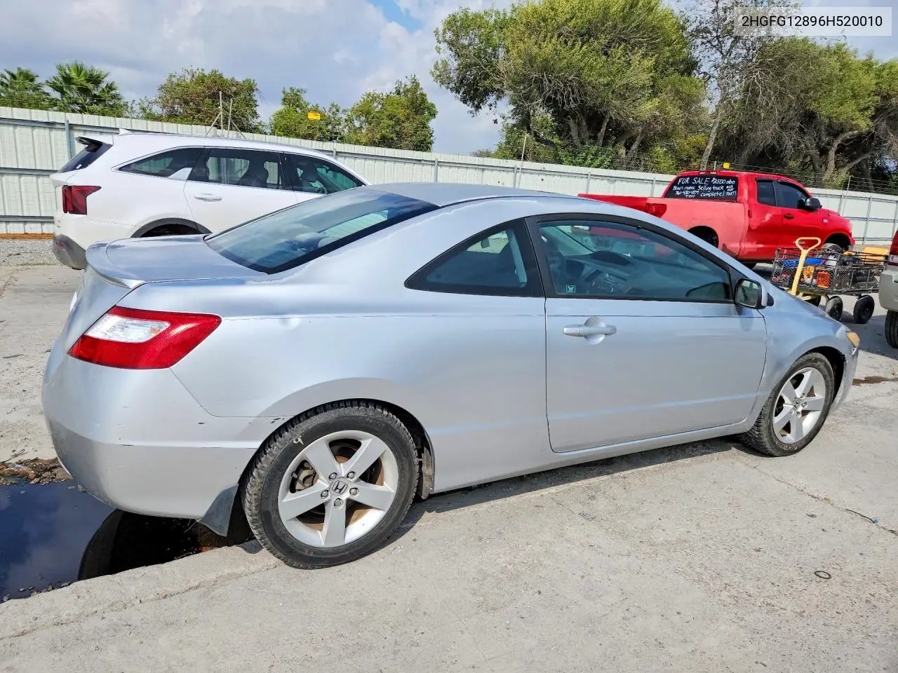 2006 HONDA CIVIC VIN 2HGFG12896H520010 — фото 3