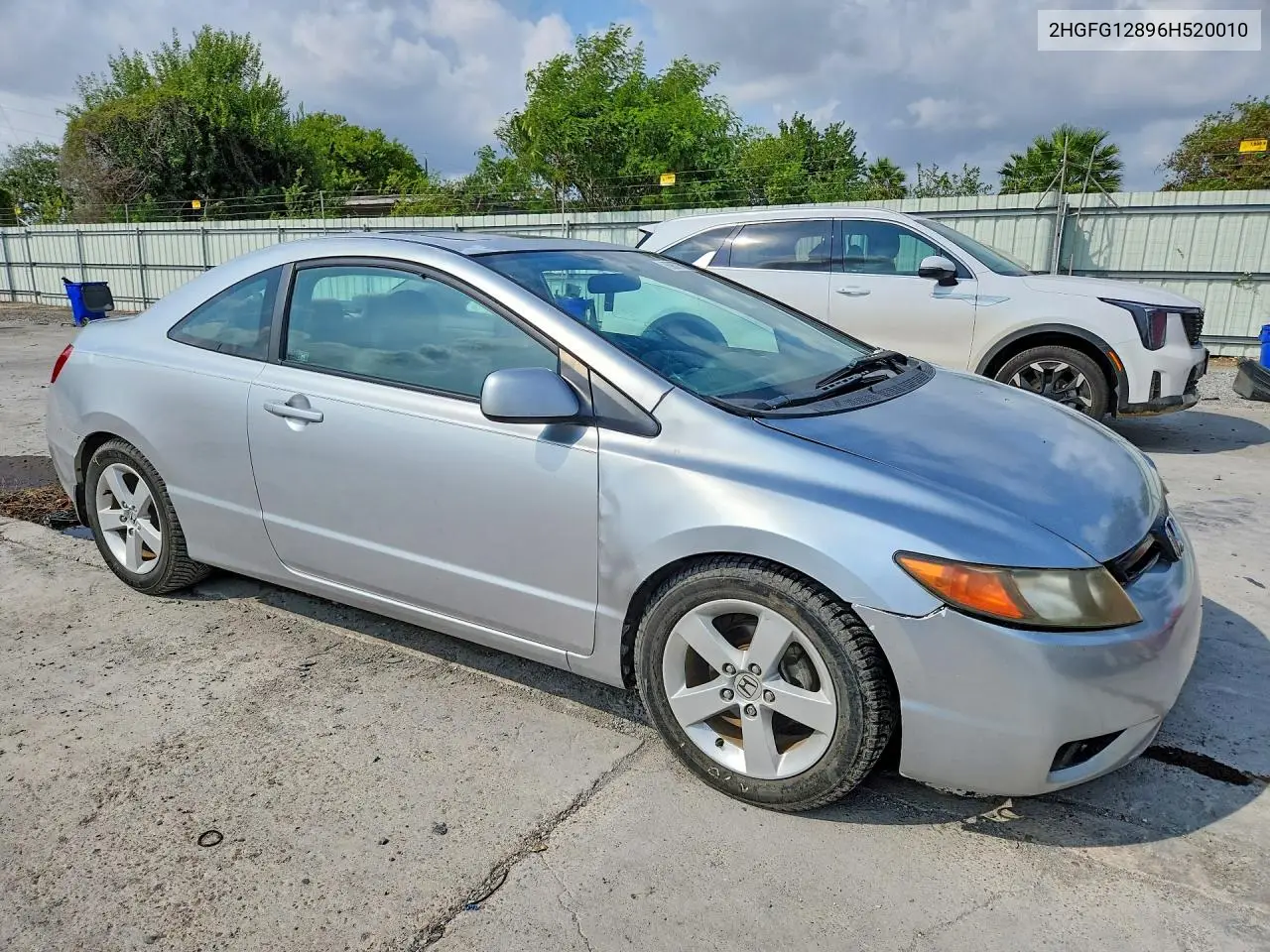 2006 HONDA CIVIC VIN 2HGFG12896H520010 — фото 4