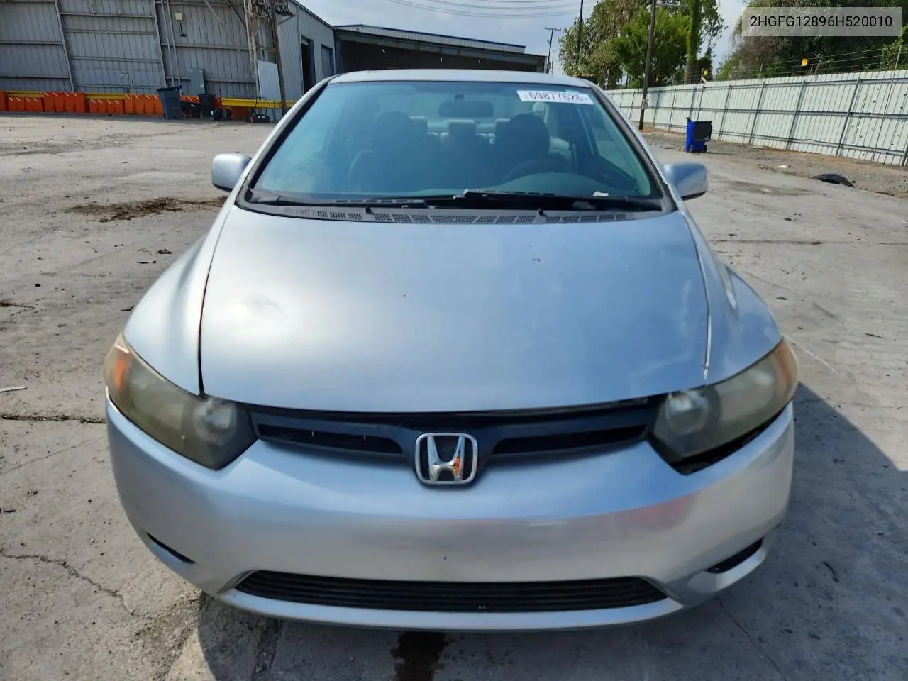 2006 HONDA CIVIC VIN 2HGFG12896H520010 — фото 5