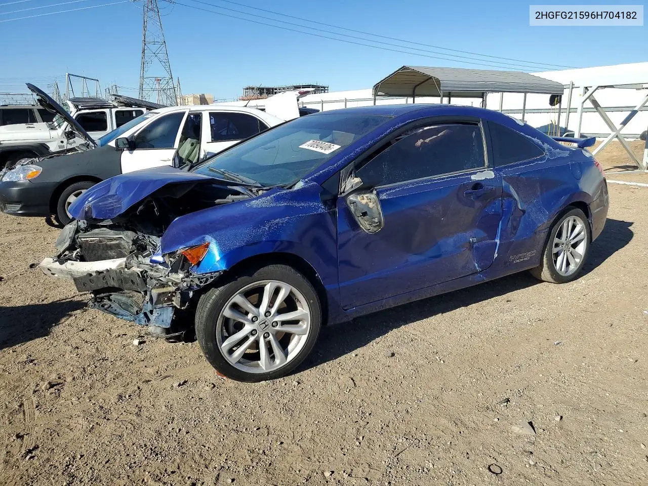 HONDA CIVIC 2006, VIN 2HGFG21596H704182
